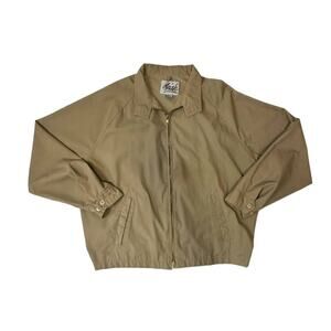Vintage 80's Meish Tan Bomber Jacket
